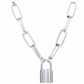 1 Dozen Silver Lock Necklace