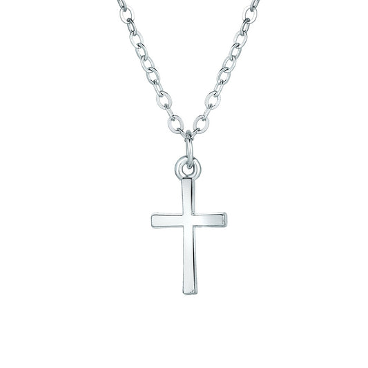 1 Dozen Silver Cross Necklace