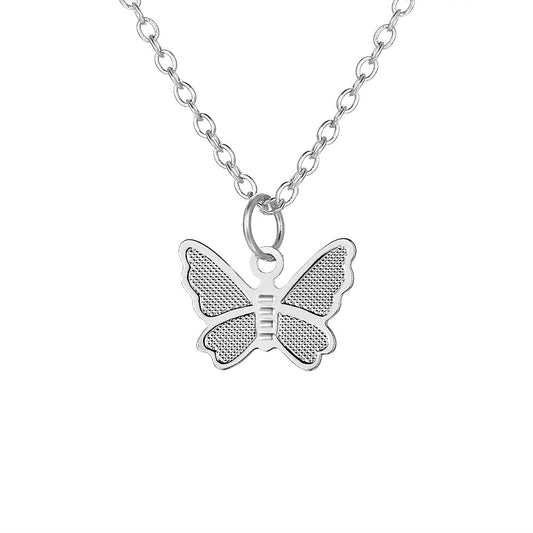 1 Dozen Silver Butterfly Necklace