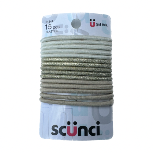 1 Dozen - Scunci Elastics, 15 pc of Mixed Colors