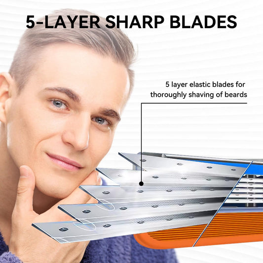 4Count Blades Refills Head for Mens for a More Comfortable Shave Razor Blades Replacement