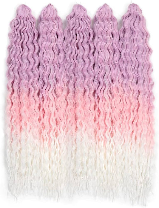 Ocean Wave Crochet Hair Ariel Curl Braiding Crochet Hair - 22in - 5 pack